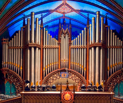 Organ at Notre Dame Cathedral in Montreal