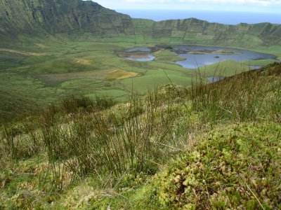 The crater lake of Corvo Island, The Azores