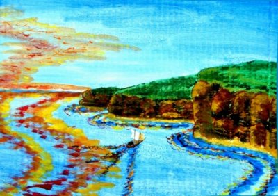 sail boat by Alan Jeffries