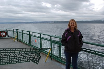 Kendra on the deck