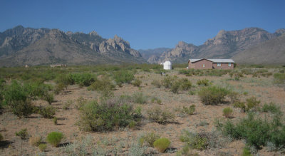 View from Tom's porch towards the Chiricahua Mtns