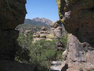 View through the rocks