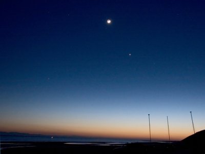 Moon and Venus switch places
