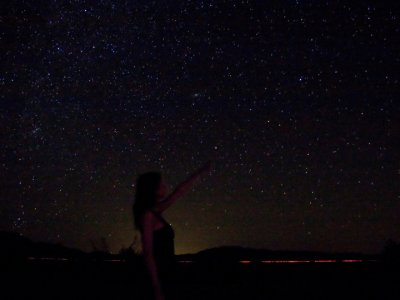 Diane under her Milky Way sky