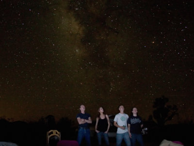 Diane beams down from a passing meteor to join