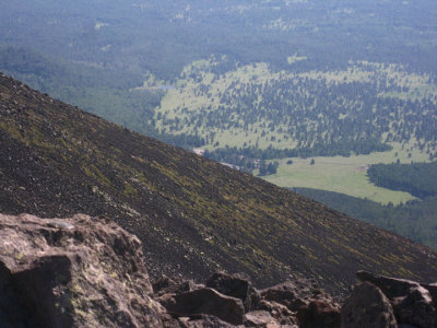 View of the terrain 3500 ft below