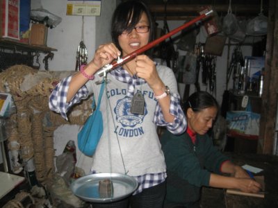 My first lesson in use of a scale