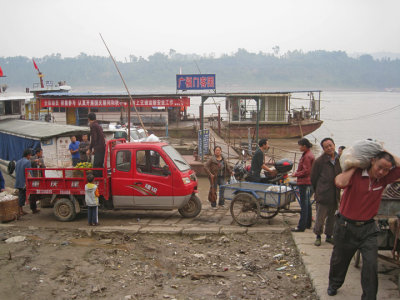Bringing produce in from the other side of the river
