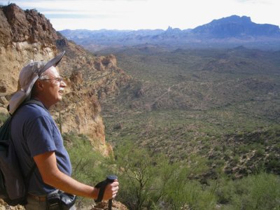 Taking a break along the toughest part of the route