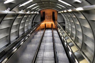 Escalator in Atomium tube
