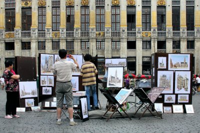 Art for sale at Grand Place