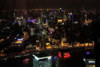 View at the Huangpu river at night