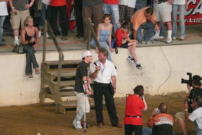 L1030865 - Nicky Hayden interviewed at the Indy Mile