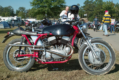 SDIM0971 - Harley K motor in a Featherbed frame, I believe