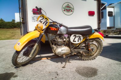 Racebikes seen in the paddock