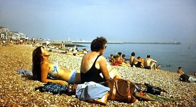 On Dover beach, Mummy and me
