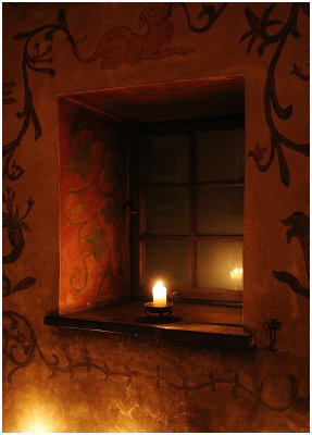 candle lit window