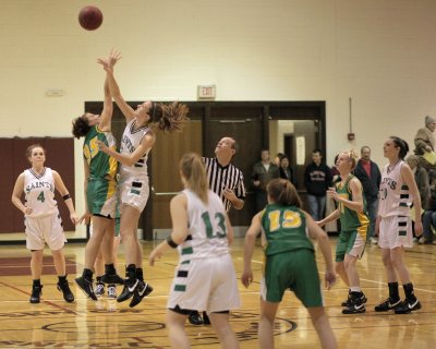 Seton Catholic Central's Girls Basketball Team versus Greene HS in the Section Four Tournament