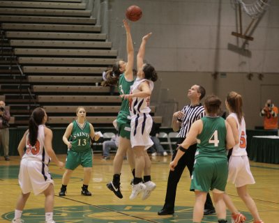 Seton Catholic Central's Girls Basketball Team versus Briarcliff at the NYSPHSAA Tournament