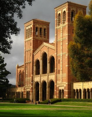 UCLA Royce Hall after winter rain storm