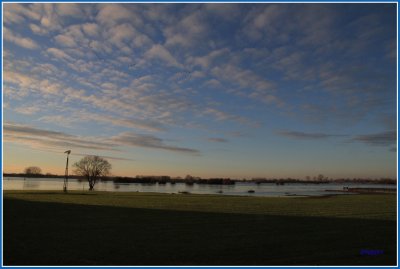 Hoogwater IJssel bij Gorssel