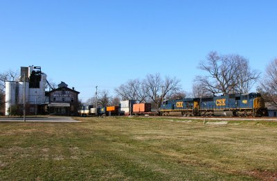 CSX 4554 Q124 Vincennes IN 21 Dec 2008