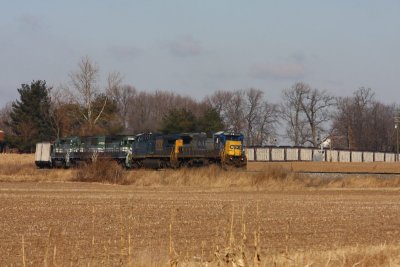 SB coal train that SHOULD have had EVWR power leading. Unsure why this on has CSX power on it.