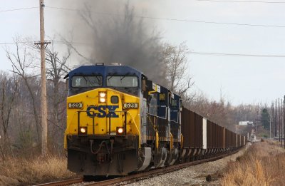 Coal train T109 moves west of Madisonville KY to load at Cimarron