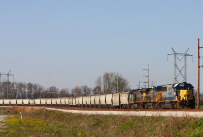 Grain train south of Princeton.