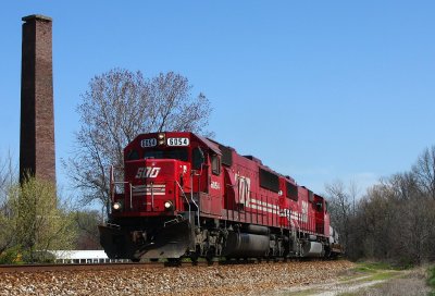 SOO 6054 CSX Q647 Vincennes IN 11 Apr 2009