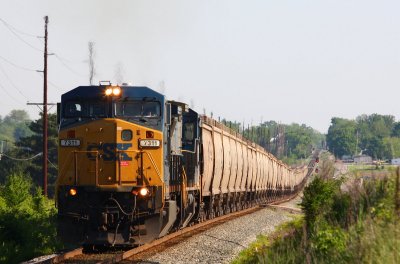 Nice unit train pulls the grade in to Haubstadt