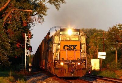 Late evening WB on the B&O at Iuka