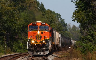 BNSF 1104 CSX Q649 Evansville IN 13 Sep 2009