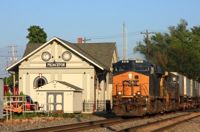 Q120 passes the Princeton depot