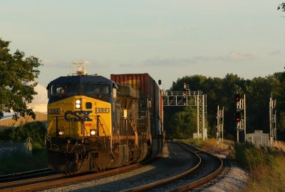 Late evening NB passing the Alliance Coal loop