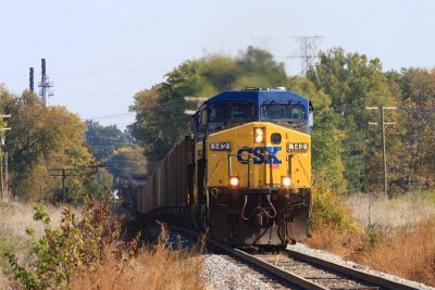 Taking a CSX powered coal train to load at Epworth
