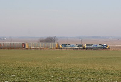 NB rack train passes through Kings.