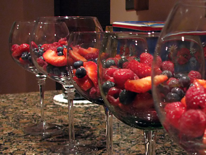 Mixed Fruit and Glasses