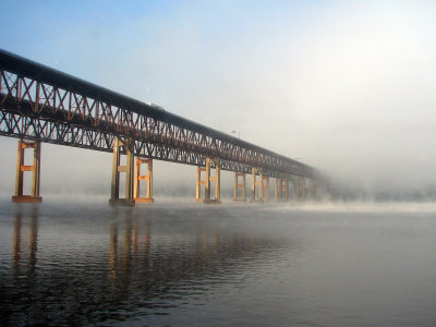 Newburgh-Beacon Bridge in Fog