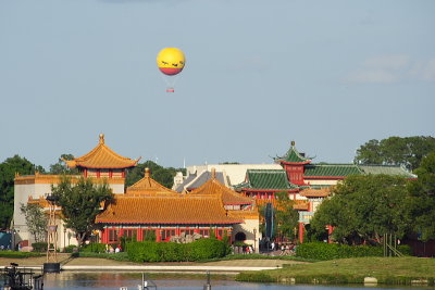Characters in Flight over China Pavilion