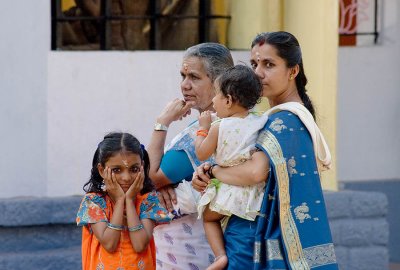 Family at Hindu Festival