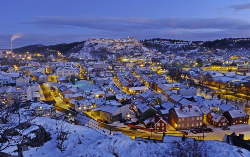 Halden - view from Rdsberget on NewYearsday #1