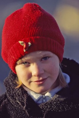 Hanna at Christmas market at Fredriksten