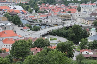 Halden North Side and the river Tista