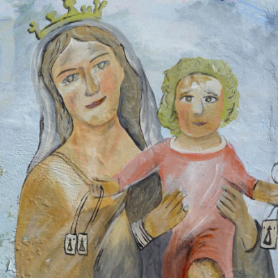 Virgin Mary - Mural painting Argineguin.