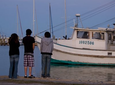Teenagers at Fulton Marina