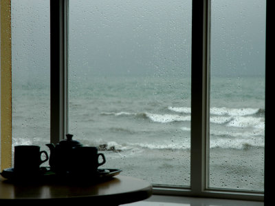 Rainy window in Howth, Ireland