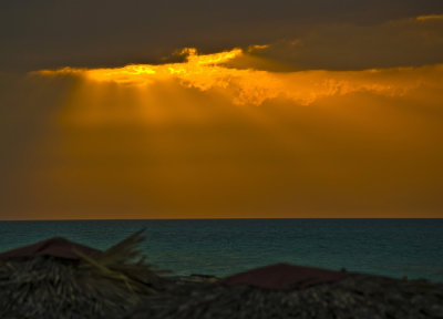 Caribbean Sunset and Clouds