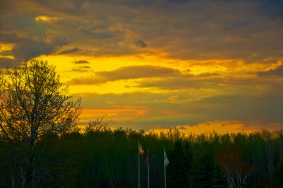 Sunset at Hecla Provincial Park