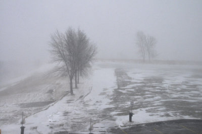 White-out during a blizzard